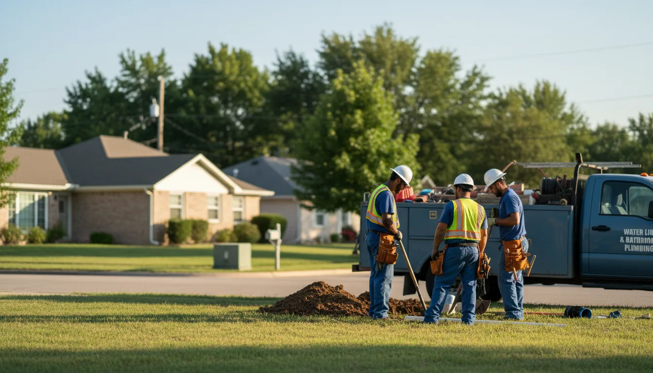 Residential water line and bathroom plumbing service in Wynne, AR
